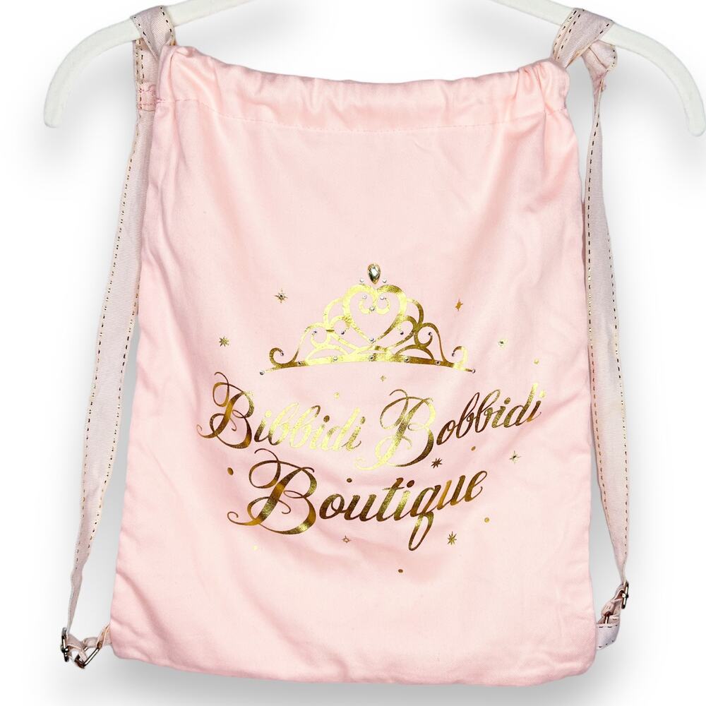 Walt DIsney World Bibbidi Bobbidi Boutique Pink Drawstring Style Backpack